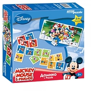 Микки-маус: Домино + puzzle: Настольная игра для детей старш